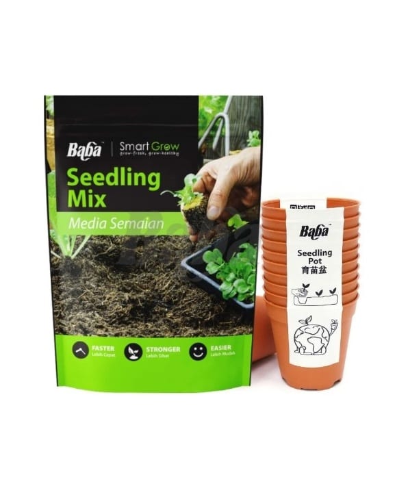 Seedling soil + pot Baba Seedling Soit + Pot